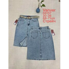 Фотография Юбка женская D8157 l.blue р.30-36 "Vanver" недорого оптом от прямого поставщика