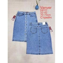 Фотография Юбка женская D8117 l.blue р.32-42 "Vanver" недорого оптом от прямого поставщика