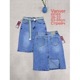 Фотография Юбка женская B8169 l.blue р.28-33 "Vanver" недорого оптом от прямого поставщика