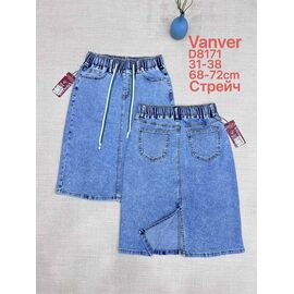 Фотография Юбка женская D8171 l.blue р.31-38 "Vanver" недорого оптом от прямого поставщика