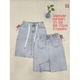Фотография Юбка женская D81981 l.grey р.31-38 "Vanver" недорого оптом от прямого поставщика