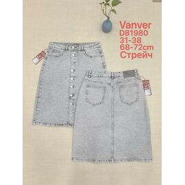 Фотография Юбка женская D81980 l.grey р.31-38 "Vanver" недорого оптом от прямого поставщика