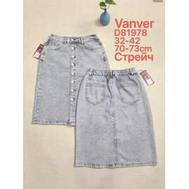 Фотография Юбка женская D81978 l.grey р.32-42 "Vanver" недорого оптом от прямого поставщика