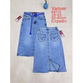 Фотография Юбка женская B8172 l.blue р.28-33 "Vanver" недорого оптом от прямого поставщика