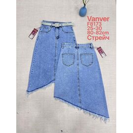 Фотография Юбка женская F8173 l.blue р.25-30 "Vanver" недорого оптом от прямого поставщика