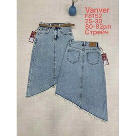 Фотография Юбка женская F8152 l.blue р.25-30 "Vanver" недорого оптом от прямого поставщика