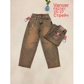 Джинси жіночі F82191 brown р.25-27 "Vanver" недорого оптом від прямого постачальника
