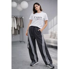 Штани спортивні жіночі ZW1362 d.grey р.S-L "Zalov" недорого оптом від прямого постачальника