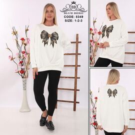 Светр жіночий 8349 white р.54-58 "Julia" недорого оптом від прямого постачальника