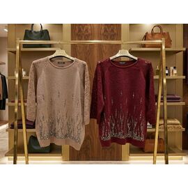 Фотография Свитер женский JL1021 beige р.52-54 "Julia" недорого оптом от прямого поставщика