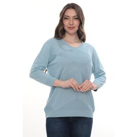 Фотография Свитер женский JL1073 l.blue р.52-54 "Julia" недорого оптом от прямого поставщика