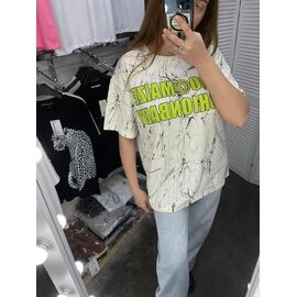 футболка жіноча 6133 white-green р.one size "Karon" недорого оптом від прямого постачальника