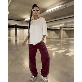 Штани спортивні жіночі 7164 wine р.S-L "Karon" недорого оптом від прямого постачальника