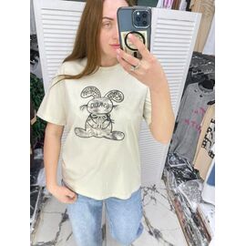 футболка жіноча 98357 l.beige р.one size "Karon" недорого оптом від прямого постачальника