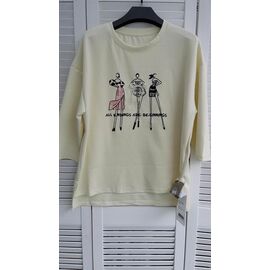футболка жіноча V975 yellow р.one size "Karon" недорого оптом від прямого постачальника