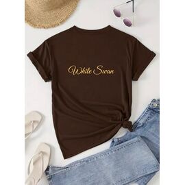 футболка жіноча AL18 brown р.M-3XL "Алия" недорого оптом від прямого постачальника