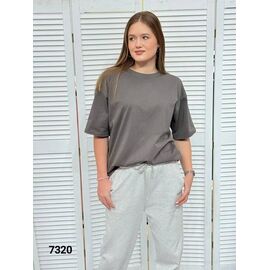 Фотография Футболка женская 7320 grey р.one size "LOOK" недорого оптом от прямого поставщика
