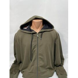 Фотография Кофта спортивная мужская SB1591 khaki р.2XL-6XL "Sabihina" недорого оптом от прямого поставщика