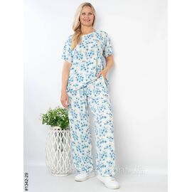 Фотография Костюм жіночий з квітковим принтом штапель 44,46,48,50 (3цв) "NOWEMBER" недорого от прямого поставщика