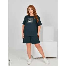 Фотография Спортивний костюм жіночий турецька двонитка напівбатал 48,50,52 (10цв) "NOWEMBER"