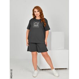 Фотография Спортивний костюм жіночий турецька двонитка напівбатал 48,50,52 (2цв) "NOWEMBER"