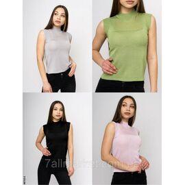 Фотография МИКС Топ женский с горлом машинная вязка норма 42-46 | универсальный "NOWEMBER" недорого от прямого поставщика