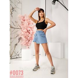 Фотография Женские джинсовые шорты-юбка размерный ряд 25,26,27,28,29,30 "PARTNERS" недорого от прямого поставщика