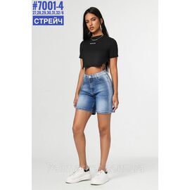 Фотография Шорты джинсовые с стразами размерный ряд 27,28,29,30,31,32 "PARTNERS" недорого от прямого поставщика