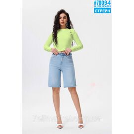 Фотография Двухцветные удлиненные шорты со стразами размерный ряд 26,27,28,29,30,31 "PARTNERS"