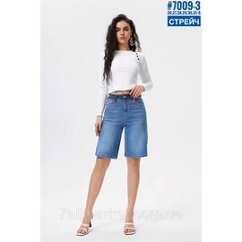 Фотография Двухцветные удлиненные шорты со стразами размерный ряд 26,27,28,29,30,31 "PARTNERS"