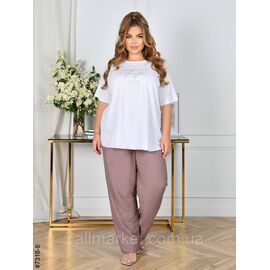 Костюм жіночий льон батал 52,54,56,58 "NOWEMBER" недорого від прямого постачальника