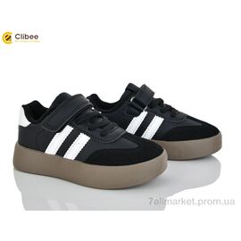 Фотография Кроссовки детские модные Весна/осень LB822 black (6 пар р.26-31) "Clibee" недорого оптом от прямого поставщика