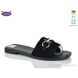 Фотография Шлепки женские облегченные Лето 58 чорний замш (6 пар р.36-40) "Garti" недорого оптом от прямого поставщика