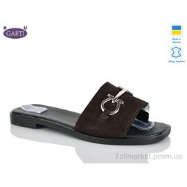 Фотография Шлепки женские облегченные Лето 58 коричневий замш (6 пар р.36-40) "Garti" недорого оптом от прямого поставщика