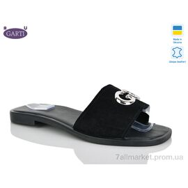 Фотография Шлепки женские облегченные Лето 56 чорний замш (6 пар р.36-40) "Garti" недорого оптом от прямого поставщика