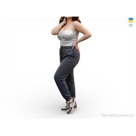 Спортивні штани жіночі Весна/осінь 10030 графіт (4 шт. р.сіткаXL-4XL) "Sport style" недорого оптом від прямого постачальника