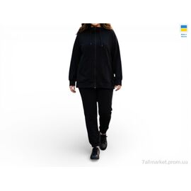 Фотография Спортивный костюм мужской Весна/осень 12-1 чорний (2 шт. р.сетка 3XL-5XL) "Sport style" недорого оптом от прямого поставщика