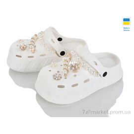 Крокси жіночі літні Літо 156-2 білий (6 пар р.36-40) "Golden Lion" недорого оптом від прямого постачальника