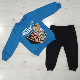 Костюм дитячий спортивний теплий на хлопчика 4480 blue р.1-4 "MALIBU" недорого оптом від прямого постачальника