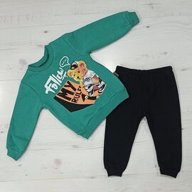 Костюм дитячий спортивний теплий на хлопчика 4480 green р.1-4 "MALIBU" недорого оптом від прямого постачальника
