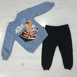 Костюм дитячий спортивний теплий на хлопчика 4480 l.blue р.1-4 "MALIBU" недорого оптом від прямого постачальника