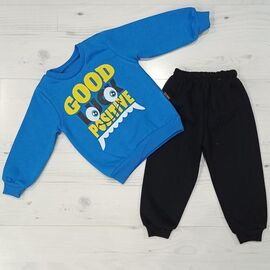 Костюм дитячий спортивний теплий на хлопчика 4492 blue р.1-4 "MALIBU" недорого оптом від прямого постачальника