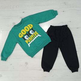 Костюм дитячий спортивний теплий на хлопчика 4492 green р.1-4 "MALIBU" недорого оптом від прямого постачальника