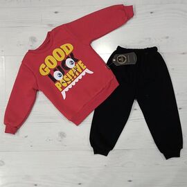 Костюм дитячий спортивний теплий на хлопчика 4492 red р.1-4 "MALIBU" недорого оптом від прямого постачальника