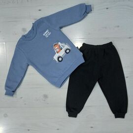 Костюм дитячий спортивний теплий на хлопчика 4541 l.blue р.0.6-1.6 "MALIBU" недорого оптом від прямого постачальника