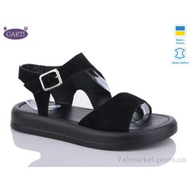Фотография Босоножки женские летние Лето 0138 чорний замш (6 пар р.36-40) "Garti" недорого оптом от прямого поставщика