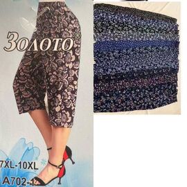 Фотография Бриджи женские 702-1 mix р.7XL-10XL "JEANS KIDS" недорого оптом от прямого поставщика