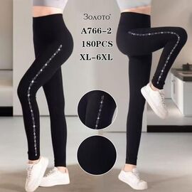 Фотография Лосины женские 766-2 black р.XL-6XL "JEANS KIDS" недорого оптом от прямого поставщика