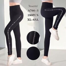 Фотография Лосины женские 766-3 black р.XL-6XL "JEANS KIDS" недорого оптом от прямого поставщика