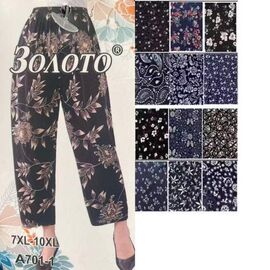 Фотография Штаны женские A701-1 mix р.7XL-10XL "JEANS KIDS" недорого оптом от прямого поставщика